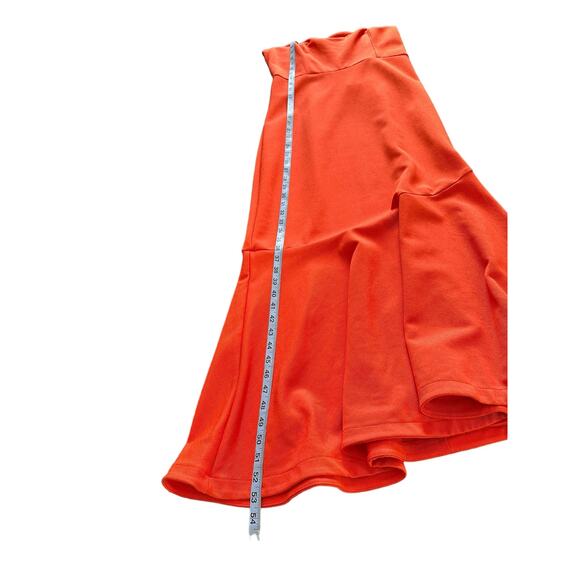 Anthropologie Dress Orange‎ Rich Girl Sleeveless Square Neck Slim Midi Medium - Picture 11 of 11